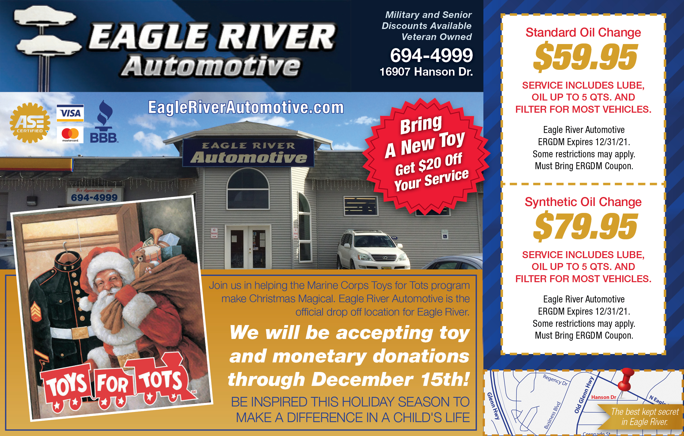 Eagle River Automotive - Toys for Tots 2021